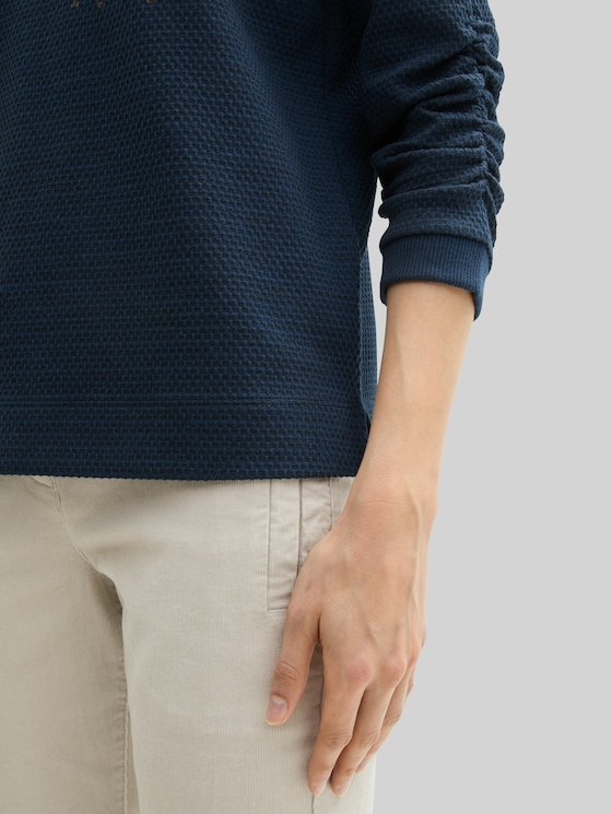 Jacquard sweatshirt - sky captain blue
