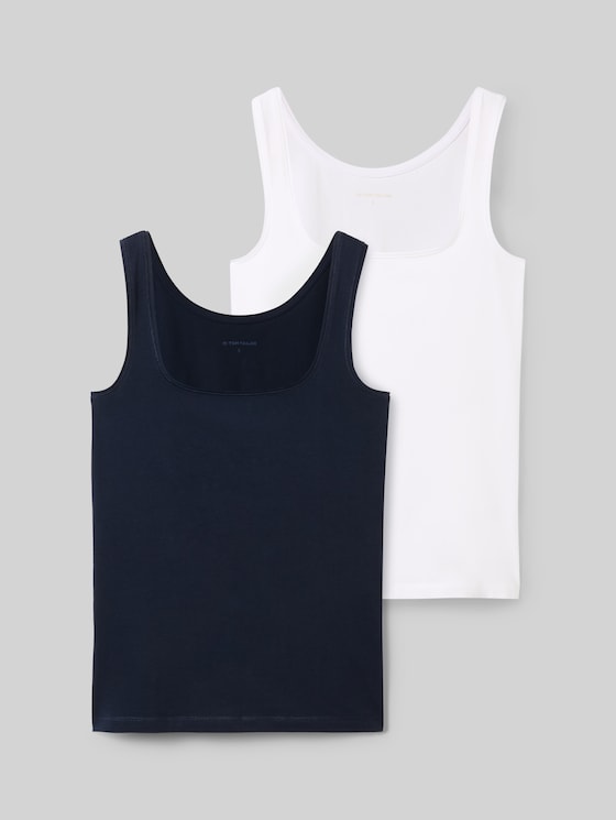 Basic top, pack of 2 - sky captain blue