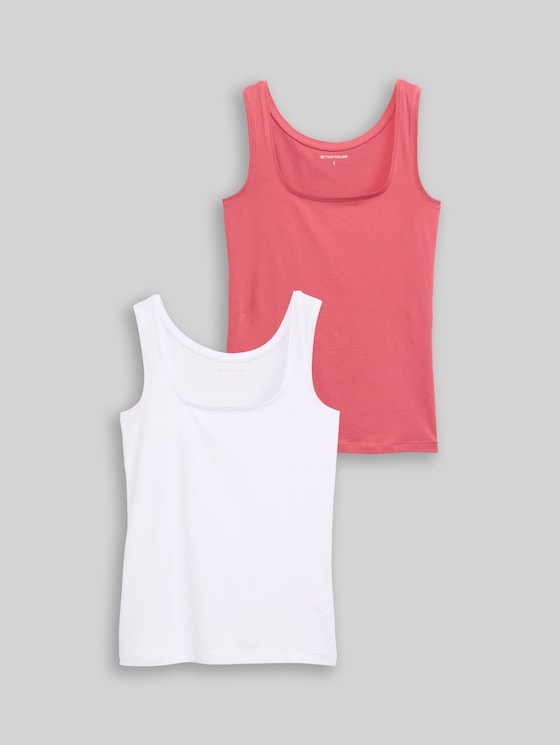 Basic top, pack of 2 - cozy pink