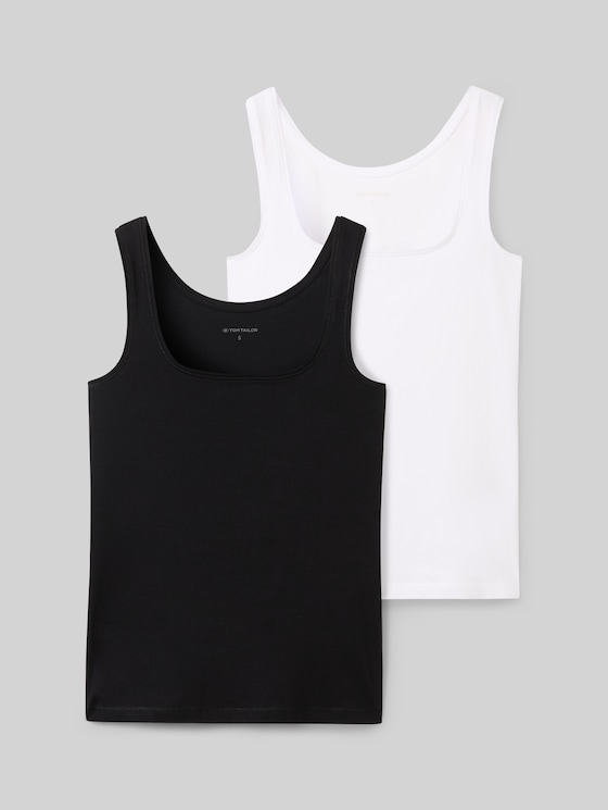 Basic top, pack of 2 - deep black
