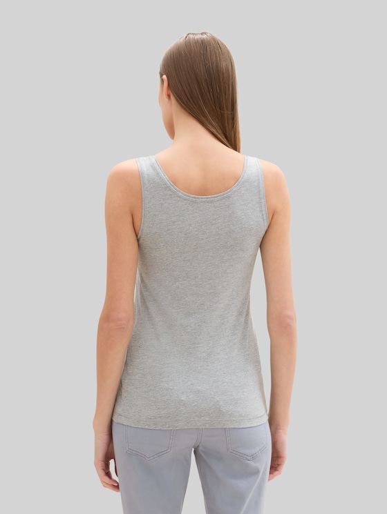 Basic top, pack of 2 - medium silver grey melange