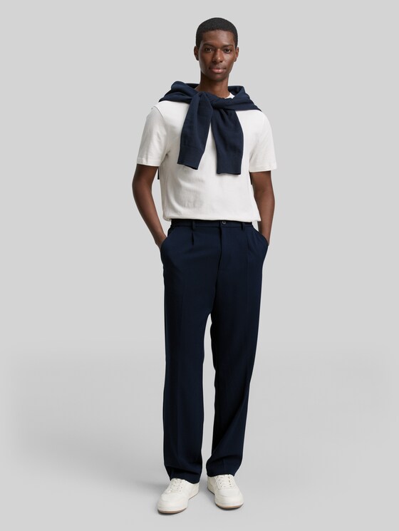 TTLoose chino trousers with crease - sky captain blue