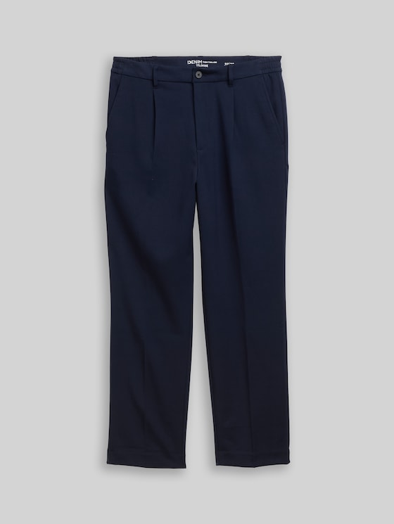 TTLoose chino trousers with crease - sky captain blue