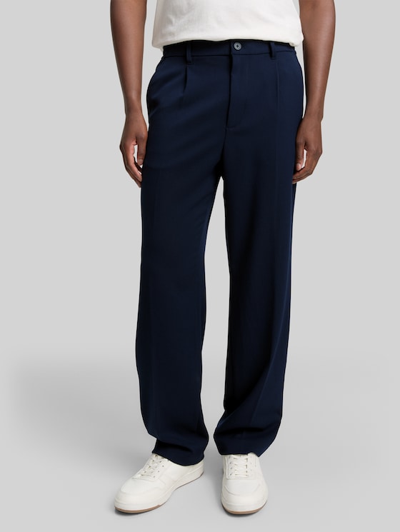 TTLoose chino trousers with crease - sky captain blue