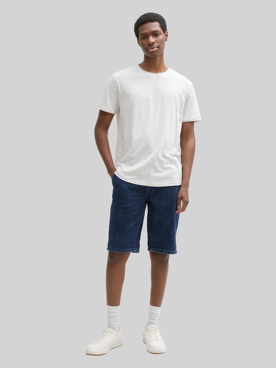 TTAEDAN Straight Jeans Shorts - Clean Dark Stone Blue Denim