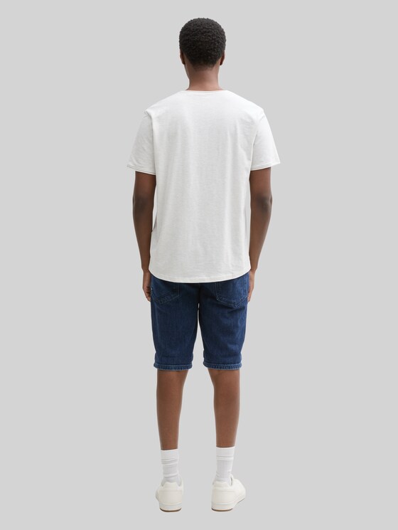 TTAEDAN Straight Jeans Shorts - Clean Dark Stone Blue Denim