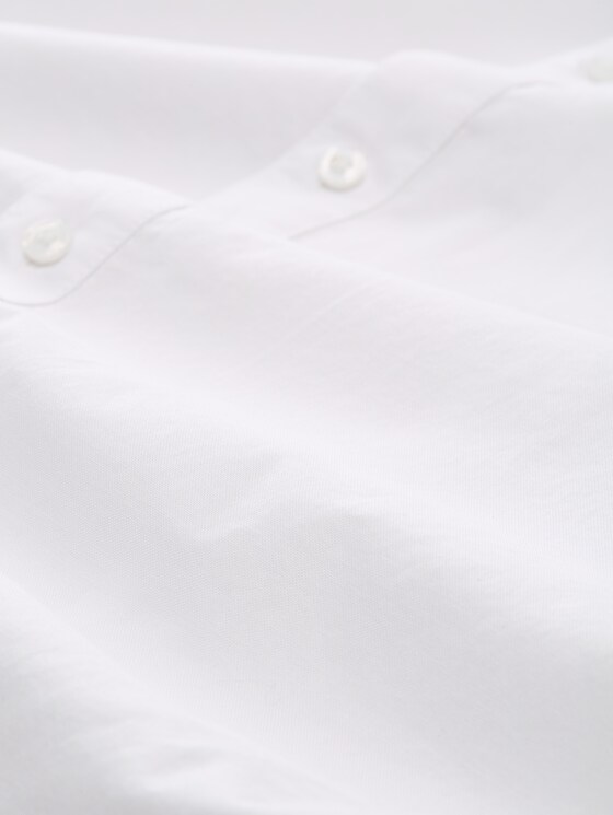 Fitted Oxford shirt with breast pocket - White