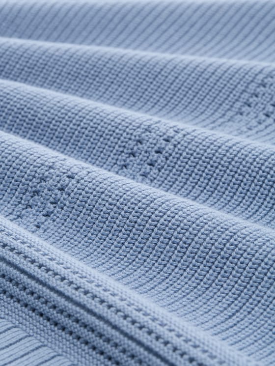 Knitted jumper with slit details - flawless blue