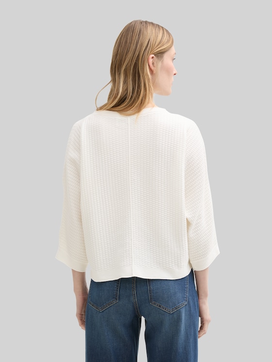 Loose-fit knitted jumper - Whisper White