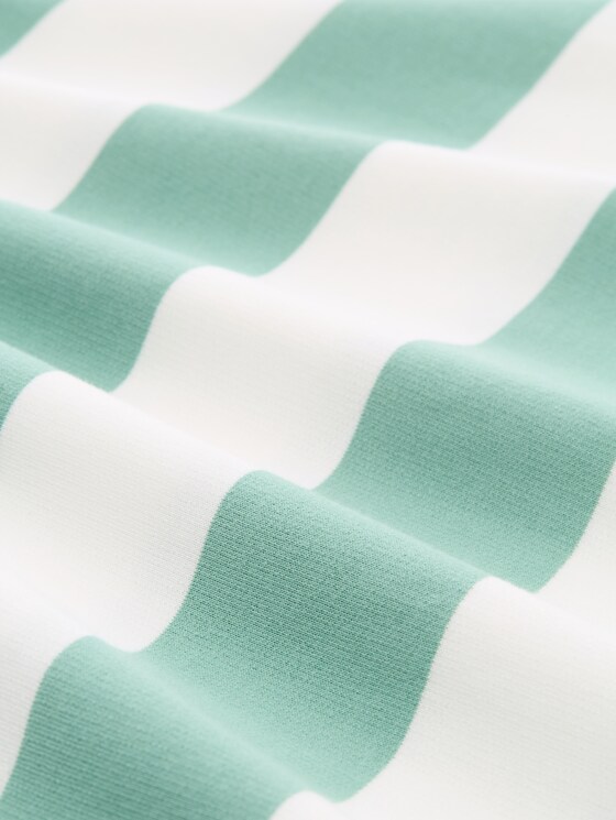 Loose fit sweatshirt - bleached green white stripe