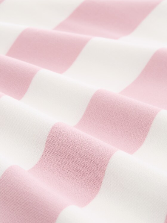 Loose fit sweatshirt - soft rose white stripe