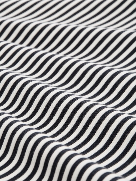 Long-sleeved top with button details - offwhite navy regular stripe