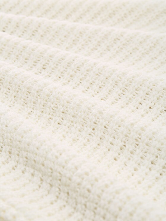 Jumper with lace pattern - off white