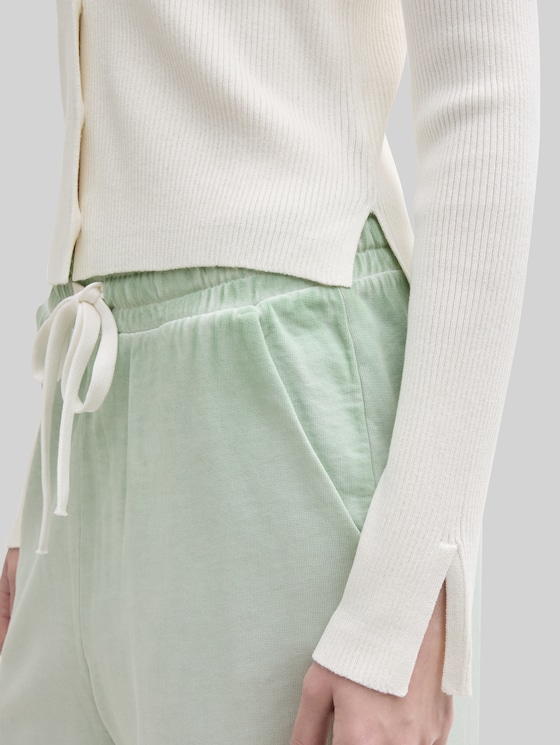 Ribbed cardigan with sleeve slits - off white