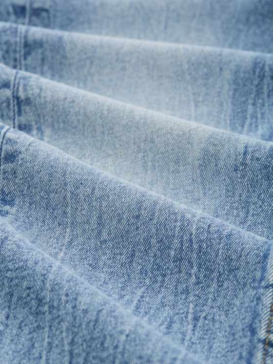 TTLOTTE slim straight jeans with high waist - Used Mid Stone Blue Denim