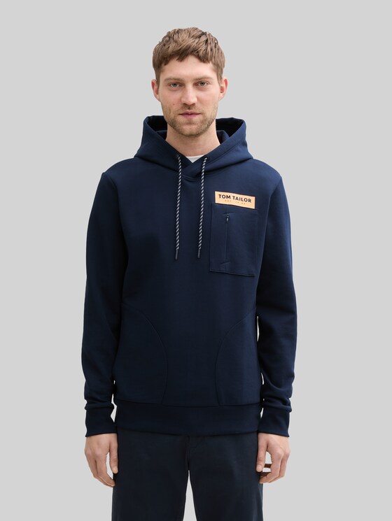 Hoodie sweatshirt with pockets - sky captain blue