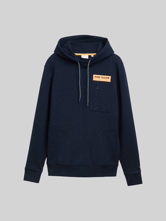 Hoodie sweatshirt with pockets - sky captain blue