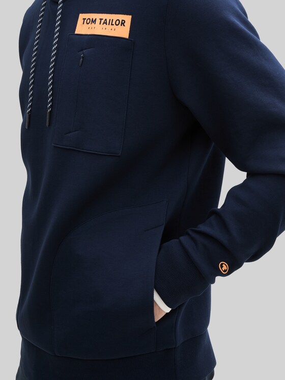 Hoodie sweatshirt with pockets - sky captain blue