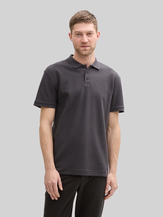 Jersey cotton polo shirt - Tarmac Grey