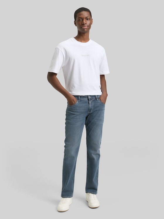 TTAEDAN STRAIGHT jeans - mid stone blue grey denim