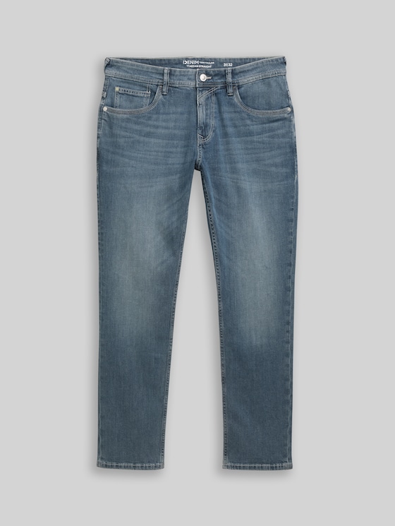 TTAEDAN STRAIGHT jeans - mid stone blue grey denim
