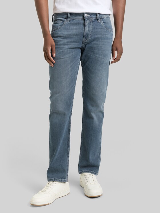 TTAEDAN STRAIGHT jeans - mid stone blue grey denim