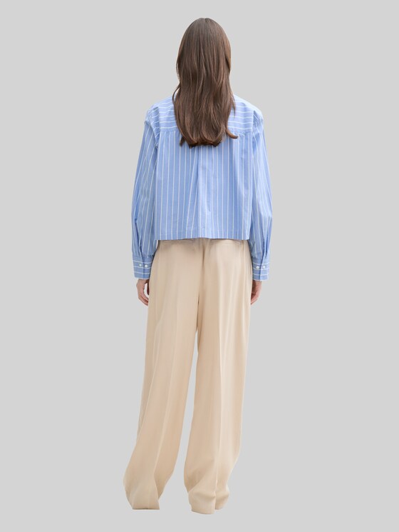 Wide Leg Paperpag Trousers - Light Breeze