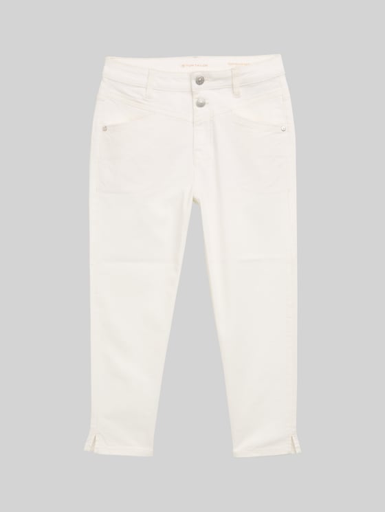 TTKATE Slim Capri Jeans - Whisper White