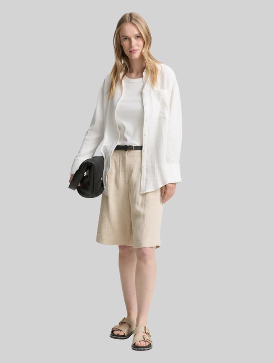 Oversize muslin shirt blouse - Whisper White