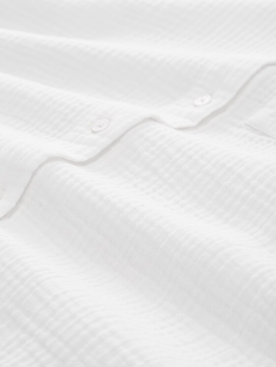Oversize muslin shirt blouse - Whisper White