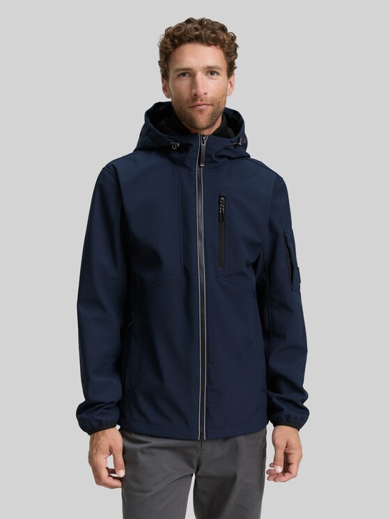 Softshell jacket with a hood - sky captain blue