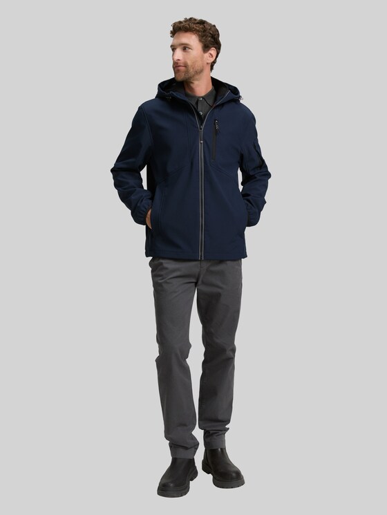 Softshell jacket with a hood - sky captain blue