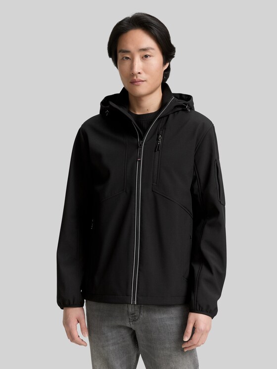 Softshell jacket with a hood - Black