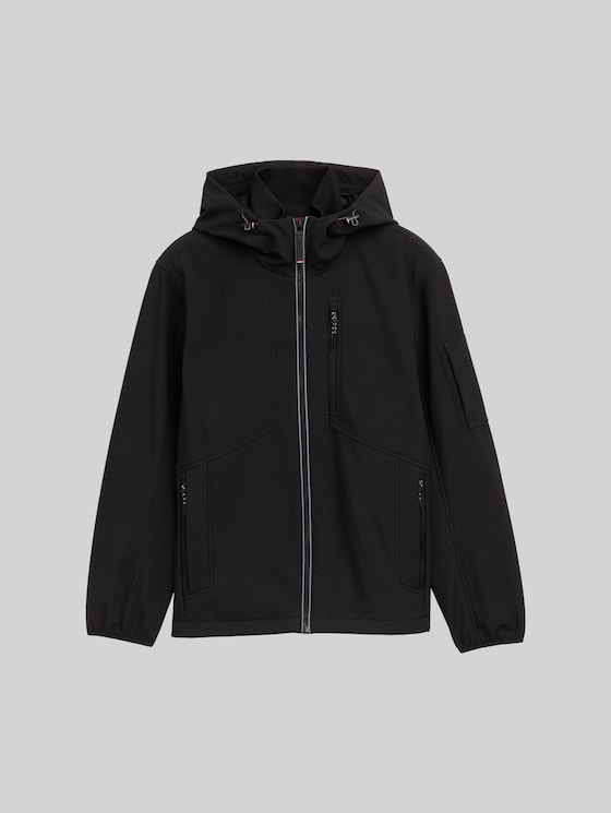 Softshell jacket with a hood - Black