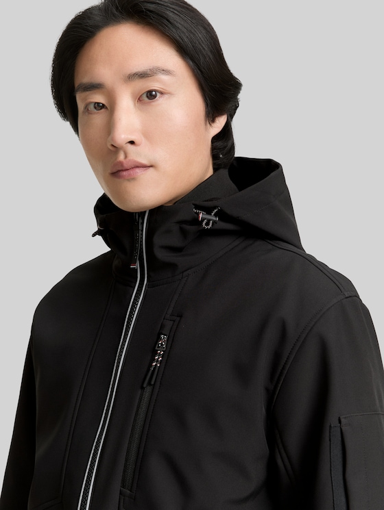 Softshell jacket with a hood - Black