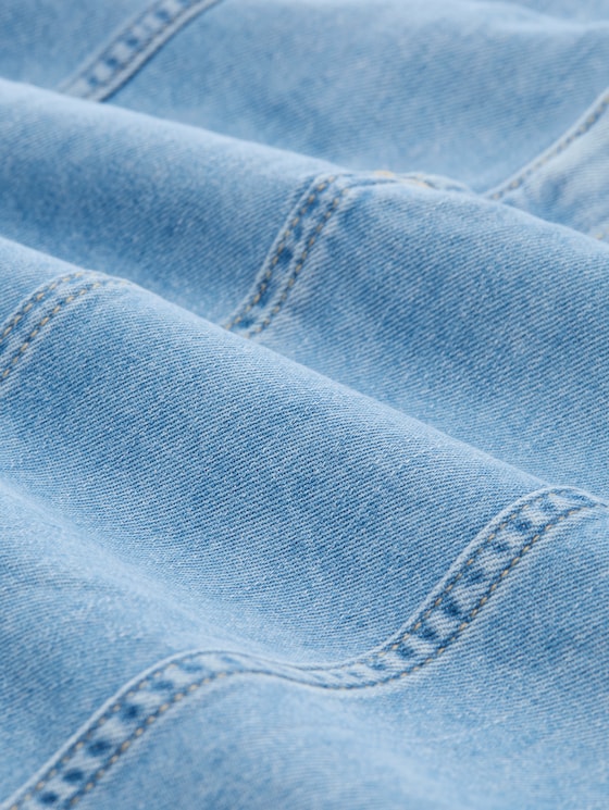 Mini denim skirt - Used Bleached Blue Denim