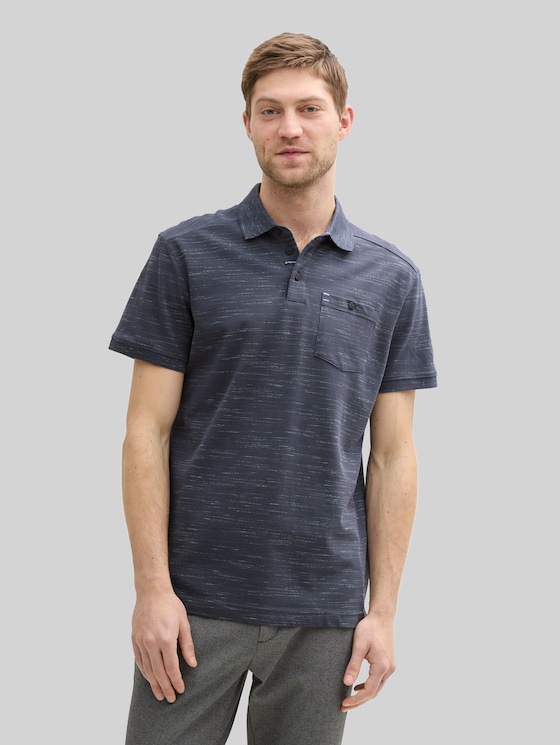 Polo shirt with a chest pocket - Blueish Grey