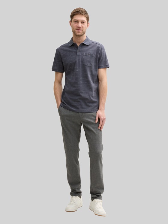 Polo shirt with a chest pocket - Blueish Grey