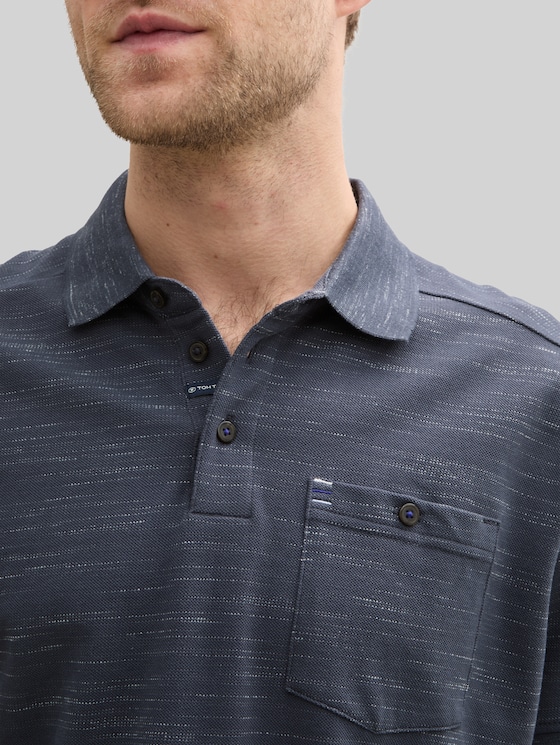 Polo shirt with a chest pocket - Blueish Grey