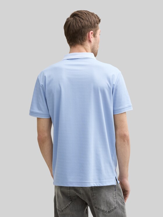 Basic jersey polo shirt - light powder blue