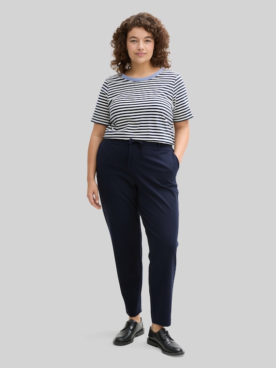 Plus Size – Loose-Fit Trousers - sky captain blue