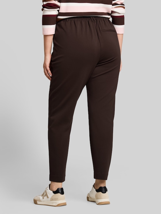 Plus Size – Loose-Fit Trousers - java dark brown