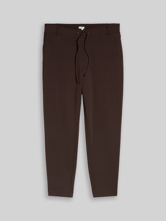 Plus Size – Loose-Fit Trousers - java dark brown