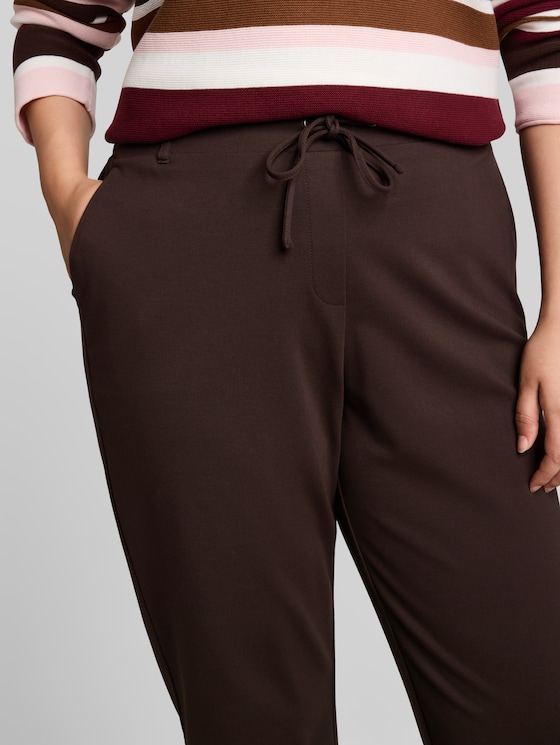 Plus Size – Loose-Fit Trousers - java dark brown