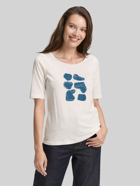 Printed T-shirt - Soft Clear White