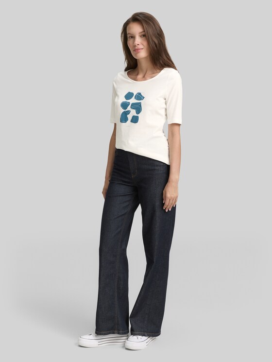 Printed T-shirt - Soft Clear White