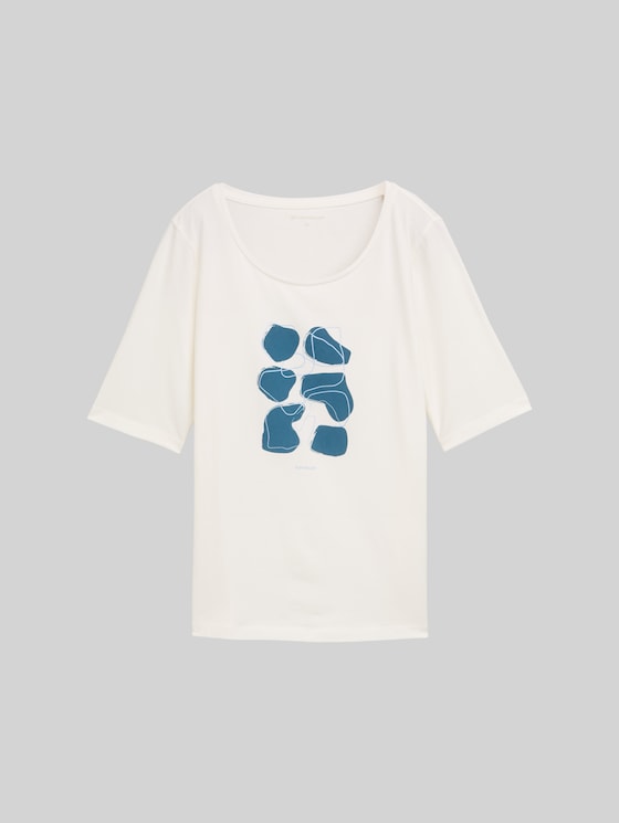 Printed T-shirt - Soft Clear White