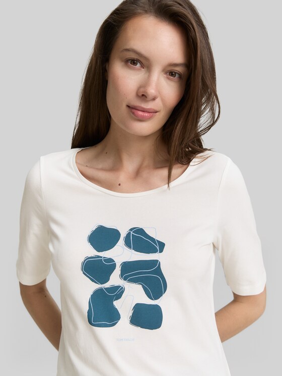 Printed T-shirt - Soft Clear White