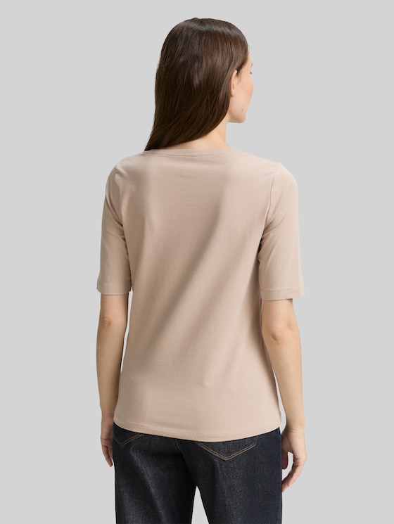 Printed T-shirt - soft taupe grey