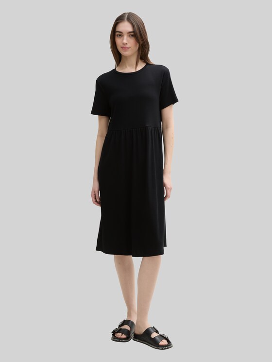 Jersey midi dress - deep black